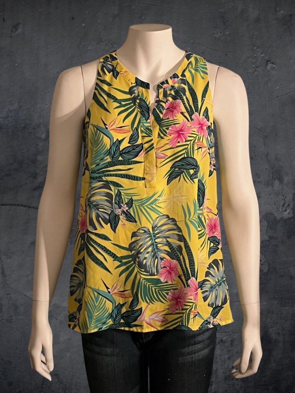 Tropical Dalia Sleeveless Top, Sz. S